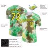 Custom Tie Dye Neon Yellow-Black 3D Performance T-Shirt - Image 2