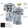 Custom White Black-Old Gold 3D Pattern Design Plant And Animal Performance T-Shirt - Image 2