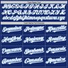 Custom Royal White-Light Blue 3 Colors Arm Shapes Authentic Baseball Jersey - Image 5