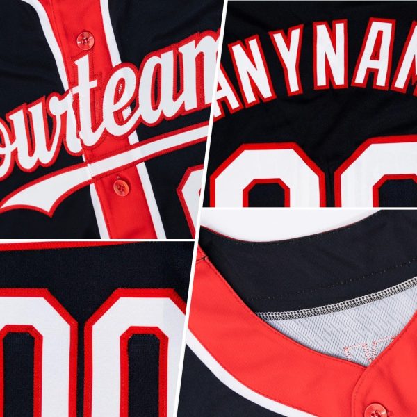 Custom Burgundy Old Gold-Black 3 Colors Arm Shapes Authentic Baseball Jersey - Image 2