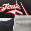 Custom Cream Black-Orange Mesh Authentic Throwback Baseball Jersey - Image 2