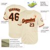 Custom Cream Black-Orange Mesh Authentic Throwback Baseball Jersey - Image 3