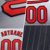 Custom Royal Pinstripe Orange-Black Authentic Fade Fashion Baseball Jersey - Image 2