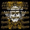 Custom Black Old Gold Skull With Wing 3D Bomber Full-Snap Varsity Letterman Jacket - Image 4