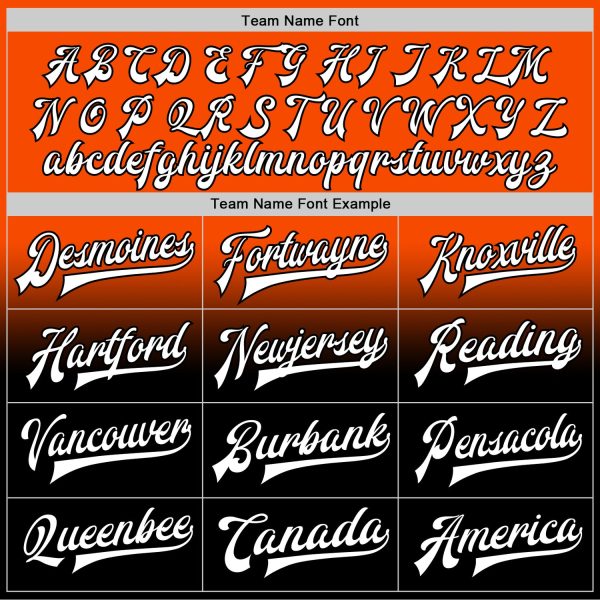 Custom Orange White-Black Bomber Full-Snap Varsity Letterman Fade Fashion Jacket - Image 4
