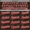 Custom Brown Red-White Bomber Full-Snap Varsity Letterman Two Tone Jacket - Image 4