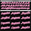 Custom Black Pink-White Bomber Full-Snap Varsity Letterman Two Tone Hoodie Jacket - Image 4