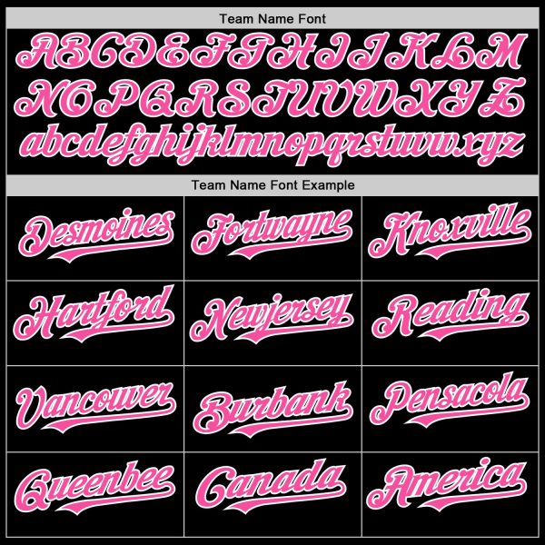 Custom Black Pink-White Bomber Full-Snap Varsity Letterman Two Tone Hoodie Jacket - Image 4