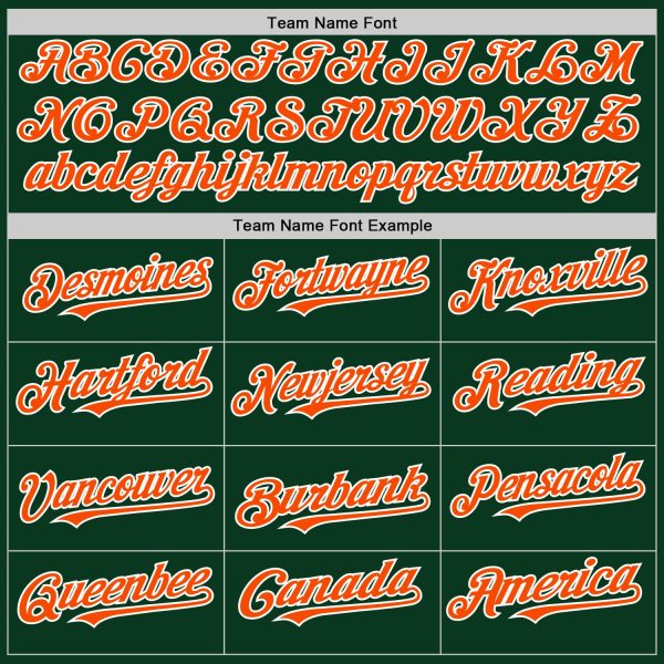 Custom Green Orange-White Bomber Full-Snap Varsity Letterman Two Tone Hoodie Jacket - Image 4