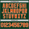 Custom Green Orange-White Bomber Full-Snap Varsity Letterman Two Tone Hoodie Jacket - Image 5