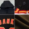 Custom Olive Pink-White Bomber Full-Snap Varsity Letterman Salute To Service Hoodie Jacket - Image 2
