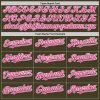 Custom Olive Pink-White Bomber Full-Snap Varsity Letterman Salute To Service Hoodie Jacket - Image 4