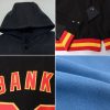 Custom Light Blue Texas Orange-White Bomber Full-Snap Varsity Letterman Two Tone Hoodie Jacket - Image 2