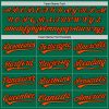 Custom Kelly Green Orange-Black Authentic Throwback Baseball Jersey - Image 4