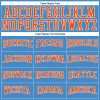 Custom Powder Blue Orange-White Long Sleeve Performance T-Shirt - Image 4