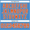 Custom Powder Blue Orange-White Long Sleeve Performance T-Shirt - Image 5