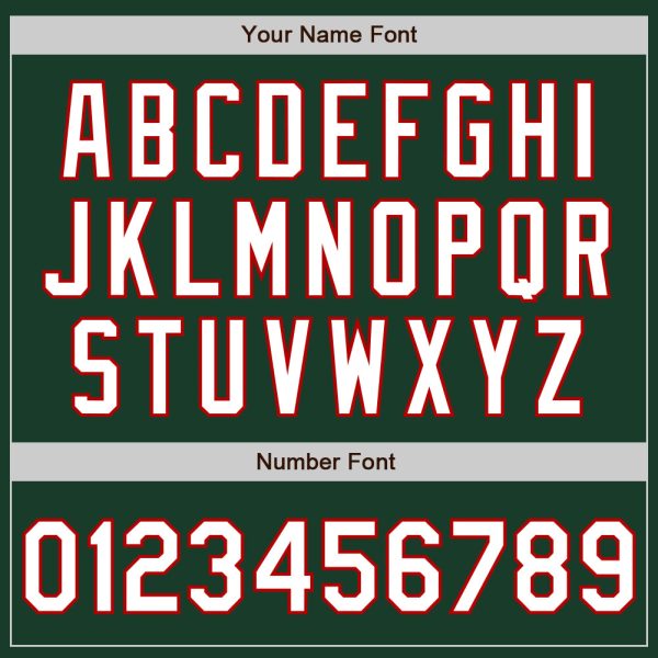 Custom Green White-Red Authentic Raglan Sleeves Baseball Jersey - Image 5