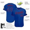 Custom Royal Royal-Red Authentic Baseball Jersey - Image 3