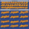 Custom Royal Yellow-Orange Mesh Authentic Throwback Baseball Jersey - Image 4