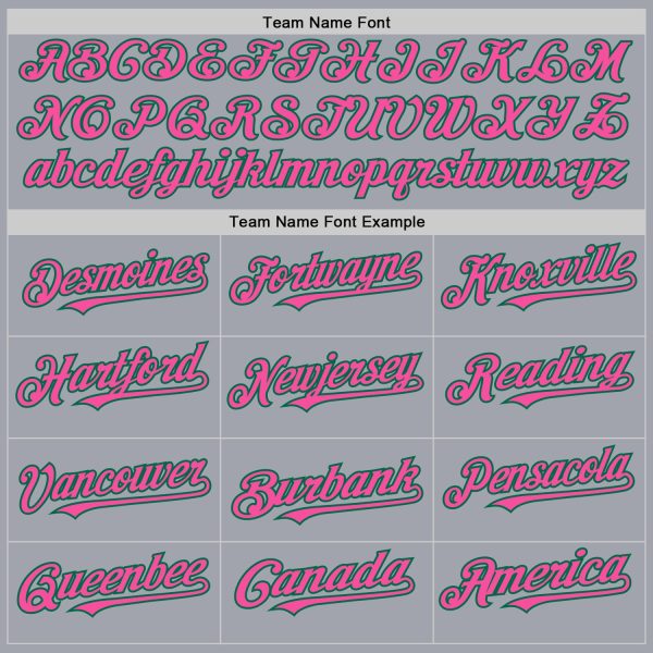 Custom Gray Pink-Kelly Green Authentic Sleeveless Baseball Jersey - Image 3