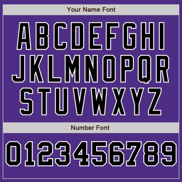Custom Purple Gray-Black Pinstripe Authentic Split Fashion Baseball Jersey - Image 5