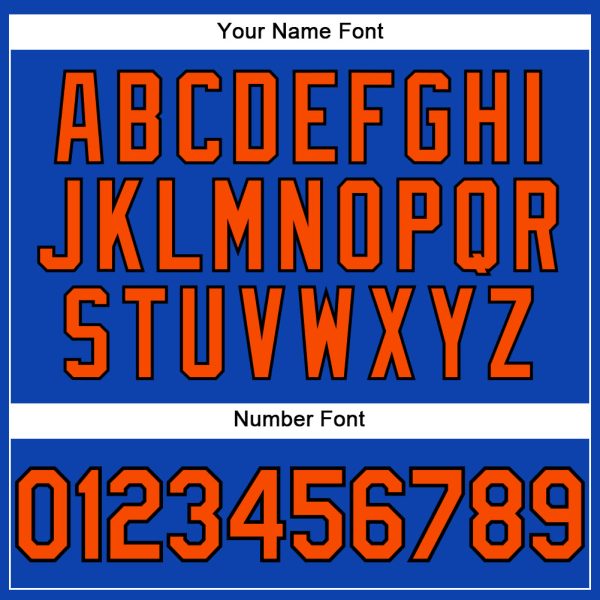Custom Thunder Blue Orange-Black Performance T-Shirt - Image 4