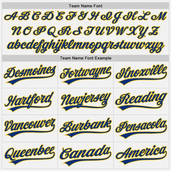 Custom White Royal Pinstripe Royal-Yellow Authentic Baseball Jersey - Image 4