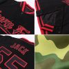 Custom Camo Maroon-Cream Bomber Full-Snap Varsity Letterman Salute To Service Jacket - Image 2